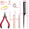 Duufin Hair Extensions Tools Kit 500 Pcs Blonde Micro Ring