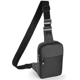 Mini bolso bandolera para mujeres y hombres, bolsa cruzada en el pecho con doble bolsillo RFID para teléfono celular, viaje, correr, caminar.