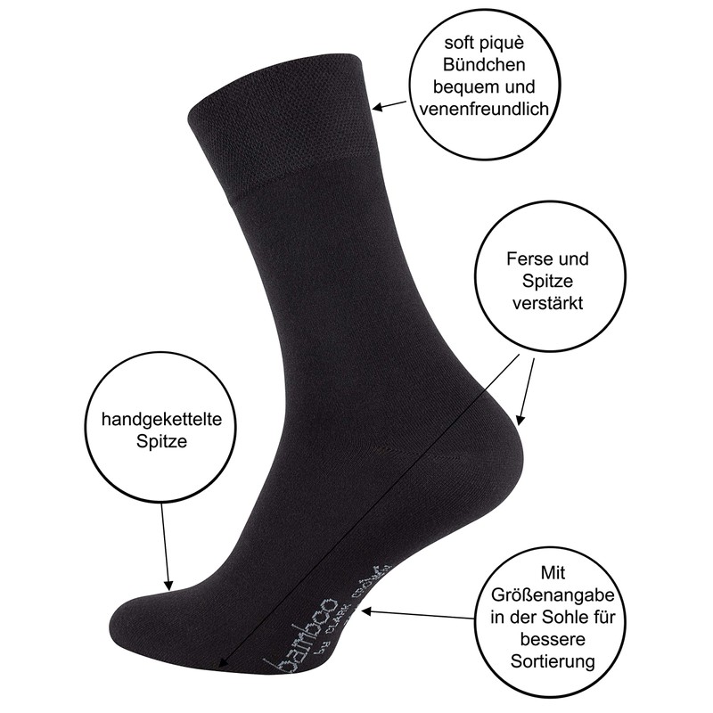 CC Clark Crown 6 Pairs of Bamboo Socks Elegant and