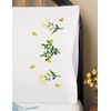Tobin Stamped Pillowcase Pair for Embroidery, 20 by 30-Inch, Buttercups