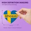 1x Heart MDF Magnet 6cm - Gothenburg Sweden Flag Circle