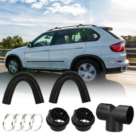 Diesel Heater Exhaust Pipe Set 75mm Heater Ducting T Piece Diesel Heater Ducting 75mm Tube for Diesel Heater Accessories Parking Heating Hose Night Heater Ducting Heater Pipe Kit Heater Outlet Hose