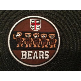 Unbranded BU BROWN University Bears Vintage Embroidered Iron On Patch  3" x 3"