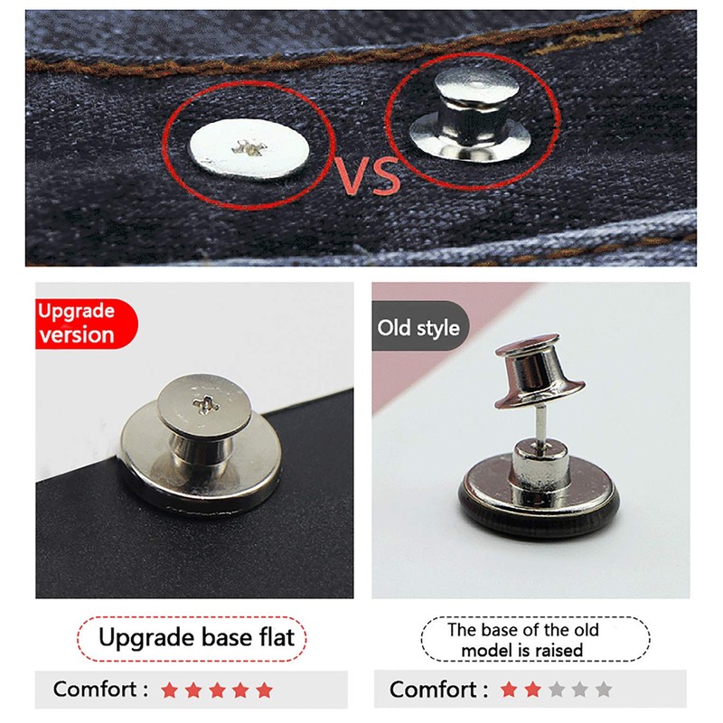 GIYOMI 17mm No Sewing Jeans Buttons Replacement Kit with Metal