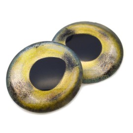 Rainbow Trout Fish Glass Eyes Realistic 6mm to 78mm Jewelry Making Art Fishing Lure Animal Paper Mache Faux Taxidermy Sculpture Supply (78mm Pair)