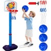 LAO XUE Toddler Basketball Hoop Set,Adjustable Kids Basketball Goal
