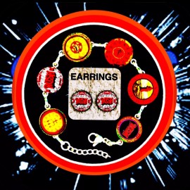 RUSH BLASTING DINAMITE SIX IMAGES BRACELET  EARRINGS