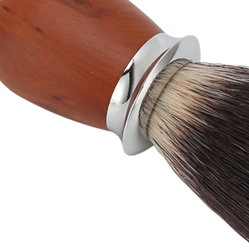 Nylon Men Shaving Brush with Wooden Handle Lightweight Soft for