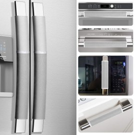 MRKG Refrigerator Handle Covers, Set of 6, Keep Your Kitchen Appliance Clean from Smudges, Drips, Food Stains, Oil. Fridge Handle Covers, Washable Without Fading or Cracking(Gray)