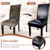 Pu Leather Dining Chair Covers set of 6, Waterproof Kitchen