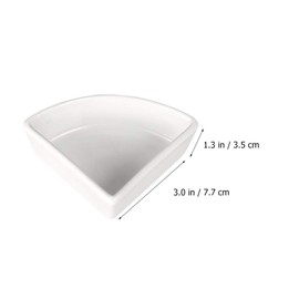 iplusmile Ceramic Hamster Food Bowl, White, 5"