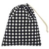 Handmade Workshop FUJITA Lunch Bag, Black x Gingham Checkered Pattern,