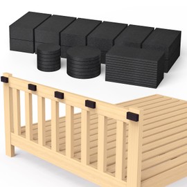 36Pcs Furniture Wall Protectors,EVA Foam Headboard Stoppers,24Pcs(20mm+3mm Thick)+6Pcs(3mm)+6pcs(5mm) Couch Protector,Black Headboard Bumper,Furniture Table and Chair Cushions