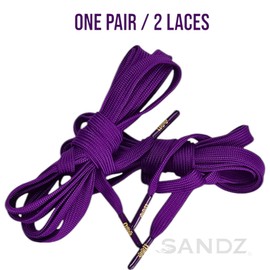 SANDZ Omega Psi Phi Fraternity- Sneaker Shoelace, Gold Boot Bootlace, Greek paraphernalia (84" Purple Boot laces)