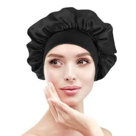 Chemo Headwear for Women Men Silk Bonnet Night Sleep Cap Satin Bonnets Hair Bonnet for Sleeping Nightcap Slouchy Beanie Hat Shower Cap Sleep Cap Hat for Adults and Kids