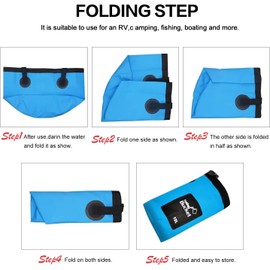 Collapsible Bucket with Handle, Multifunctional Foldable Water Container for Camping, Hiking, Traveling, Fishing, Washing, Gardening, Waterproof, Durable, Lightweight, Black (SFVBLUE, 12L)