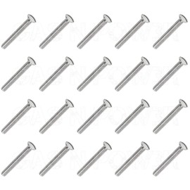 x20 M3.5 x30mm Long Electrical Machine Screws for Light Switch Plug Socket