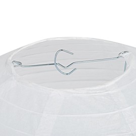 Lampenschirm Rund Weiß Papier Laterne Classic Bamboo Style Gerippter Lampenschirm Deko für Party Garten Hochzeit Dekoration (20 cm, 8")