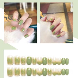 Turkalla Nail Tips for Hands, 24 Pieces, 12 Different Sizes, 3D Dimensional, Easy to Apply, Reusable, Fake Nails, Gel Nails, Nail Seals, Hand, Nail Art, Nail Parts, Stylish, Popular Design, Beginners,