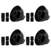 4Pcs Universal Control Knobs Replacement with 12Pcs Adapters Fit for