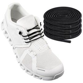 2 Pairs Elastic No Tie Shoelace Replacements Stretchy Bungee Laces for ON Cloud 5, 5 Push, 5 Waterproof, 5 Combo, 5 Fuse, 5 Terry, 5 Ready, 5 Undyed Sky Shoes(Color:Black,Size:20Inch)