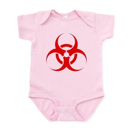 CafePress Biohazard Infant Bodysuit Cute Infant Bodysuit Baby Romper Petal Pink