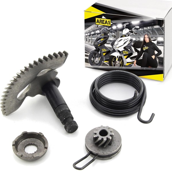 Area1 Kickstarter Repair Kit (Pinion/Driver/Spring) 50 cc China 2 Stroke