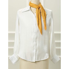 sourcing map Women's Rhombus Headscarf Wraps Scarves Bandana Plain Pleated Neckerchief, yellow