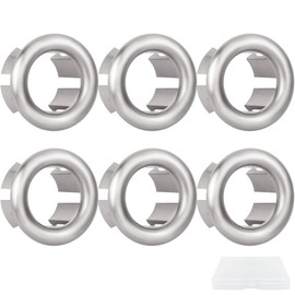 VRSS 6-Claw Bathroom Kitchen Sink Overflow Ring Basin Trim Cover Hole Insert in Caps (6Pcs Brushed Nickel)
