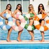 4Pcs Inflatable Pool Float for Adults 31 Inch Classic Striped