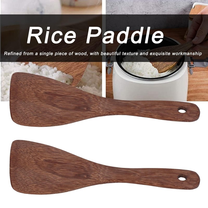Beufee 2Pcs Rice Spoon, Heat Resistances Non Stick Rice Paddle