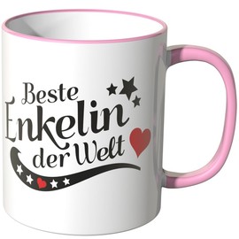 WANDKINGS® Tasse, Spruch: Beste Enkelin der Welt - ROSA