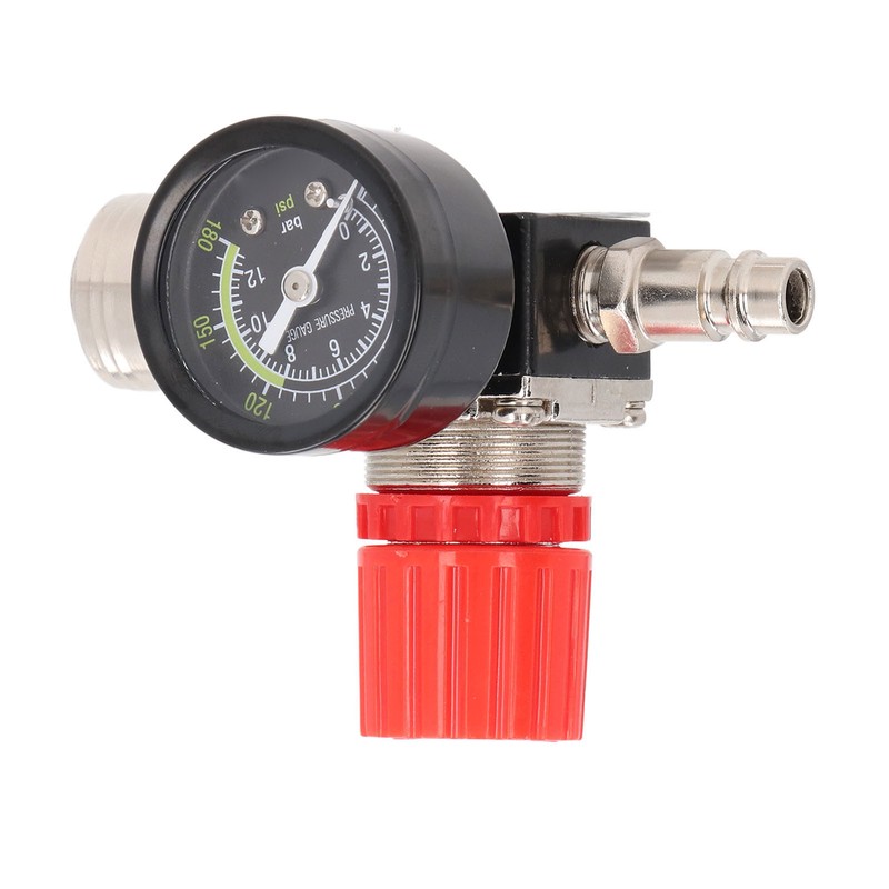 Air Compressor Regulator 4 Holes 0 to 180PSI European Air