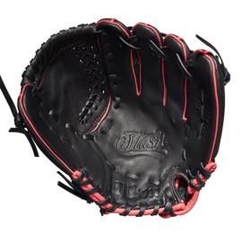 Wilson 2022 A440 Flash 11" Fastpitch Infield Glove - Right Hand Throw, Black/Pink/Tropical Blue