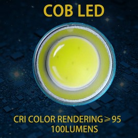 KunHe Small Mini LED Flashlight Pack of 6 COB Flashlights for Kids 100 Lumen With Battery