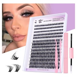 Kit Para Extensiones De Pestañas Mink + Pegamento Color Rosa Tipo de curvatura D