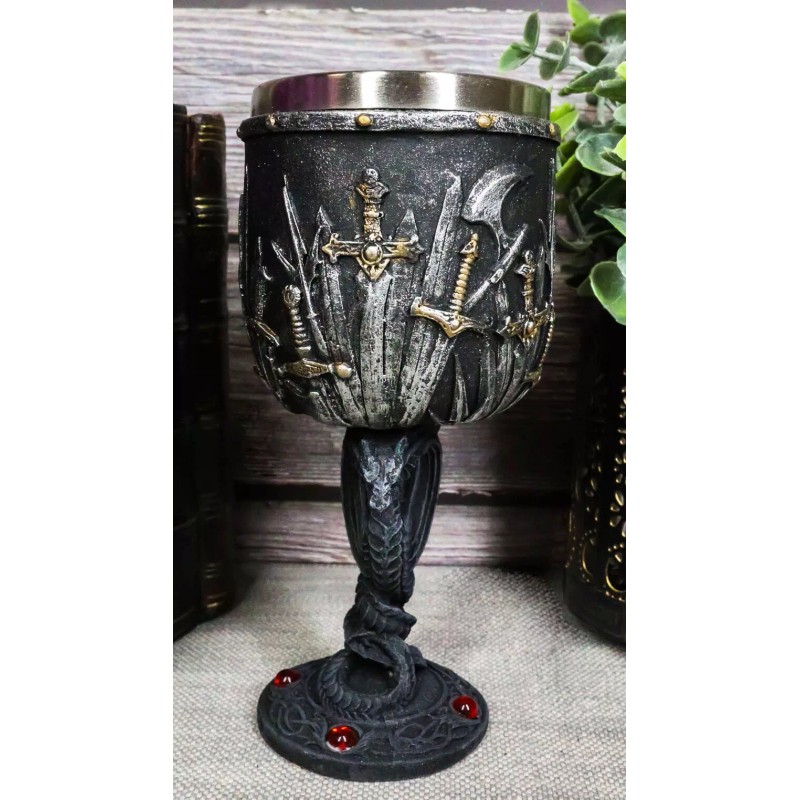 Valyrian Steel Swords And Armory With Entwined Double Dragons Wine