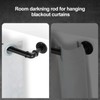 OLV 2 Pack Black Industrial Curtain Rods for Windows 48