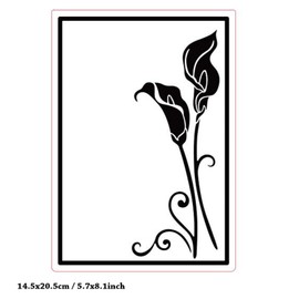 DIYology Calla Lily Texture Embossing Folders for Cards Making Elegant Flowers Embossing Stencils for DIY Paper Crafts Scrapbooking Album Photo Decoration