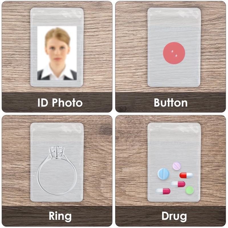 Paquete de 100 Bolsas de Plástico Autoadhesivas Transparentes PVC- Herméticas