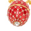 Egg Shaped Trinket Box Zinc Alloy Hinged Jewelry Ring Holder