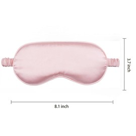 2 Pack Sleep Masks Soft Silk Satin Travel Light Blocking Eye Mask Covers for Sleeping with Adjustable Elastic Strap, Soft Eye Cover Eyeshade for Night Sleeping, Travel, Nap (Black & Pink)