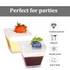 Jnnzzggu 50Pcs Square Mini Plastic Dessert Cups,3.5Oz Clear Plastic Parfait