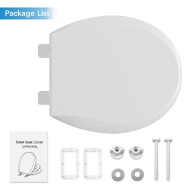 Round Toilet Seat with Built-in Toddler Seat - 2 Pack, Slow Close Design for Quiet Operation, Easy Installation, Fits Most Standard Round Toilets, Sturdy Material