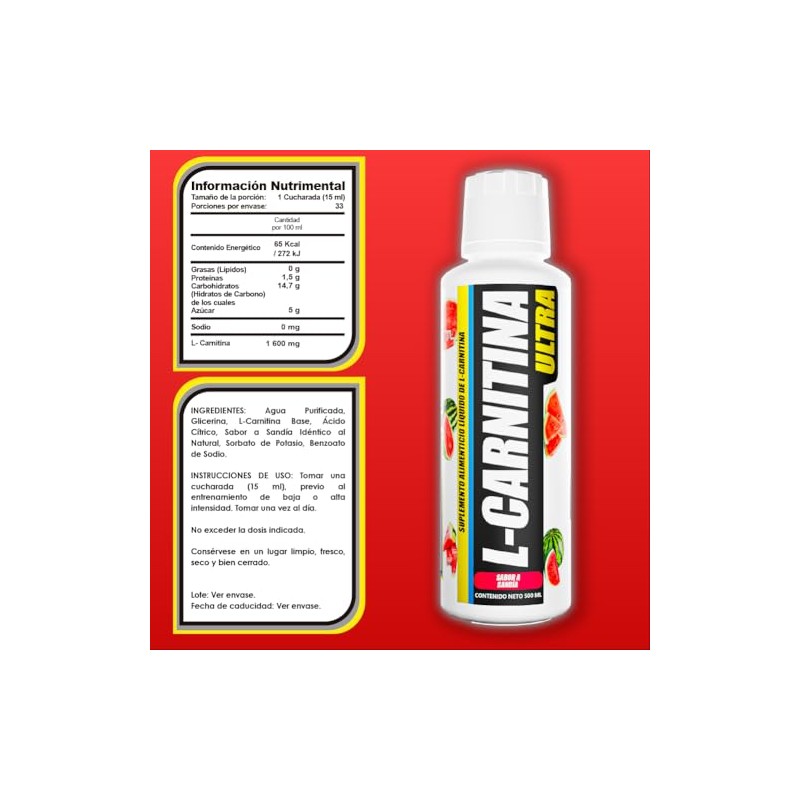 L-Carnitina Liq. Ultra 500 ml sandía