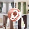 SEUNMUK 50 Pack White Curtain Rings and Hooks, 28mm Plastic