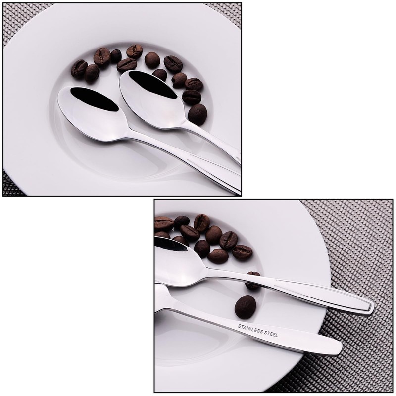 Guankan 12-Piece Stainless Steel Coffee Spoon, Small Espresso Spoons