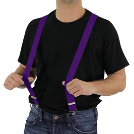 Foxxeo Purple Braces for Men and Women for Clown Costume Carnival and Fancy Dress Party
