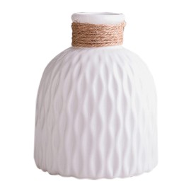 Striped Plastic Vase, Rustic Home Decor, Modern Farmhouse Table, Bookcase, Mantle, Entryway Indoor Pot for Planter (A, One Size)