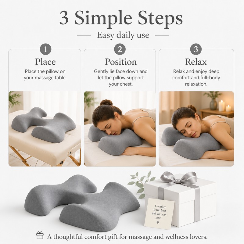 Massage Table Breast Pillow for Prone Comfort – Chest Hollow